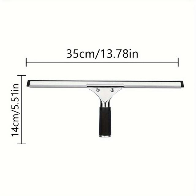 TEMU 1pc Of Detachable Glass Cleaning Brush For Home Use, Suitable For Cleaning Water Stains On Bathroom Glass Walls, Window Squeegee, And Floor Cleaning Tool Measuring 13.78 Inches By 5.51 Inches