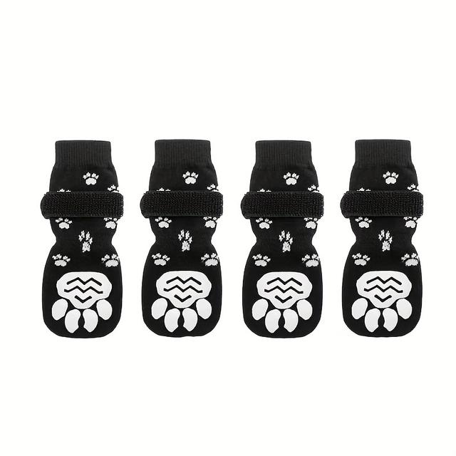 TEMU Set Of 4 Dog Socks/shoes With Non-slip Design, Breathable For Outdoor Use