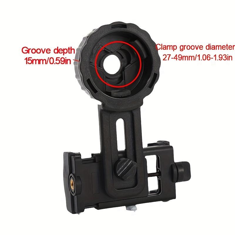 TEMU Upgrade Universal Cell Phone Adapter Bracket Clip Mount Rotary Clamp Soft Rubber Material For Binoculars Monocular Telescope