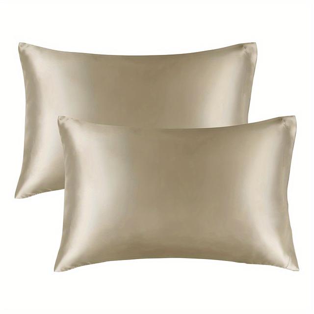 TEMU Satin Pillowcase (without Pillow Core), Soft And Smooth, Fade-resistant, Protect And Hair, Set Of 2pcs