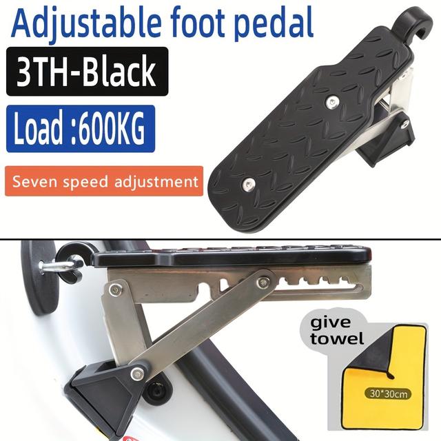 TEMU Car Door Step, 7 Extra Long Step For Accessing Car Roof, Dual Foot Stand Roof Rack Door Latch Step, Universal Fit For Most Cars, Suvs, And Trucks