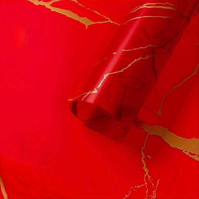 TEMU 5 Sheets Per Pack Of Marble Pattern Wrapping Paper For Bouquets And Fresh Flower Packaging Materials For Florists