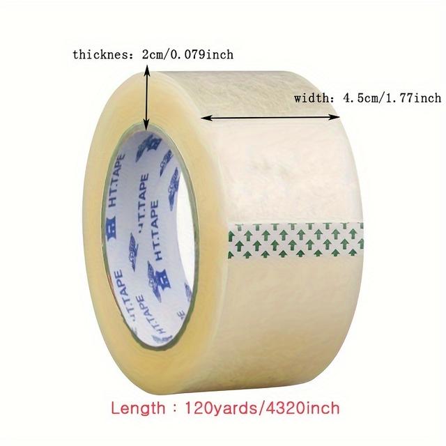 TEMU Transparent, Odorless Tape For Shipping, Packaging, Clear Packaging, Moving, Box Sealing, Mailing, And Office Supplies. Gift Packaging During Christmas, Thanksgiving, And New Year, Packing Tape.