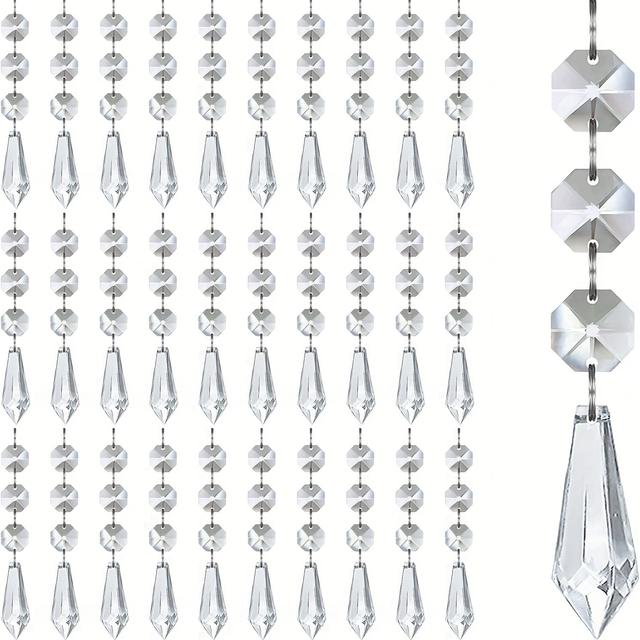 TEMU 30pcs Christmas Trees Decorated With Acrylic Crystal Christmas Decorations Christmas Trees New Year Party Decorations Ice Column Pendants