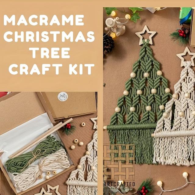 TEMU Set Of 2 Christmas Tree Weaving Kits, Ideal For Crafting, Gifting, And A Present For
