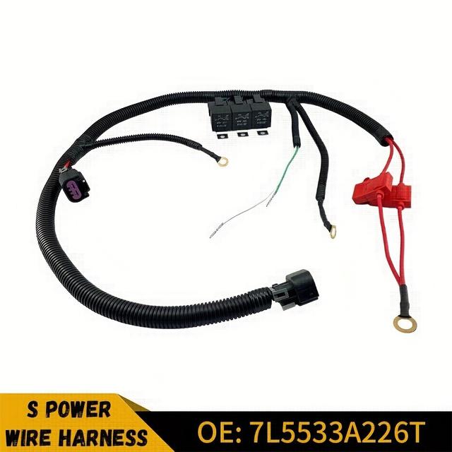 TEMU 7l5533a226t Electric Dual Fan Upgrade Wiring Harness Fit For Gm 1999-2006 Ecu Control Electric Cooling Fan Wire Harness Kit Replace
