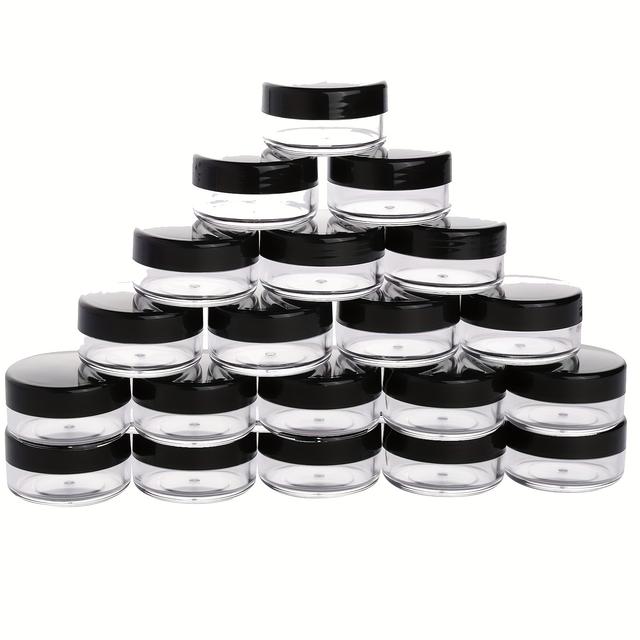TEMU 20 Count 5 Gram Small Round Sample Containers With Lids Cosmetic Jars Plastic Jars Makeup Containers Lip Scrub Containers Leak Proof