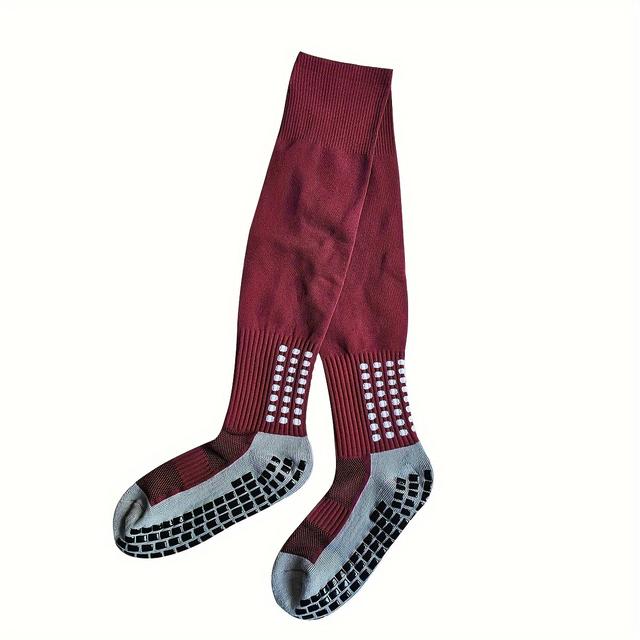 TEMU 1 Par de Meias Esportivas Antiderrapantes, Meias de Futebol para Homens e Mulheres, Meias Mágicas Antiderrapantes com Sola de Toalha, Meias de Treino de e Curtas para o Verão