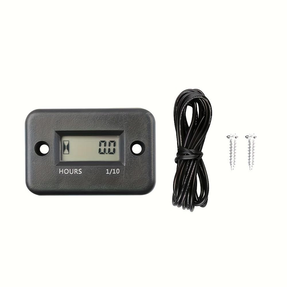 TEMU Digital Lcd Hour Meter For All Gasoline Engines - Suitable For Motorcycles, Atvs, Snowmobiles, Chain Saws, Lawn Mowers, And Motorboats