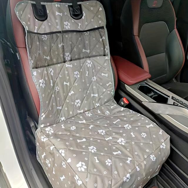 TEMU Single Piece Pet Car Seat Cover Featuring A Patterned Design, Providing For Car Seats And Ensuring Safety During Travel For Dogs And Cats