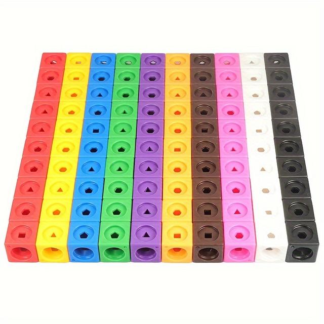 TEMU Collection Of 100 Cubes, Educational Tools For Math, Suitable For Children Aged 5 And Above, Ideal For Preschool Settings, Back-to-school Essentials, And Supplies For Teachers.