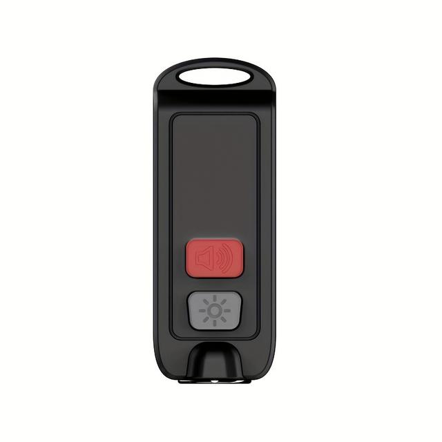 TEMU Emergency Safety Alarm Keychain With 130db Sound, Ip66 Rating, And Usb Charging - Designed For Women And Seniors - Features A Bright Flashing Led Light