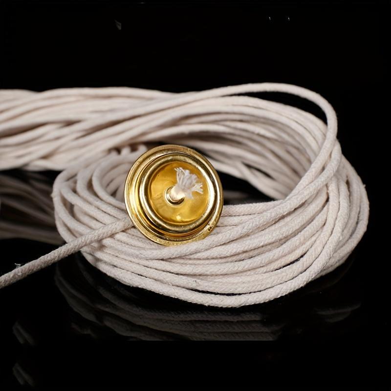 TEMU 10m 4mm Lampový Knot Spletený Bavlněným Jádrem Svíčky Na Výrobu Knotového Oleje Petrolejových Lamp