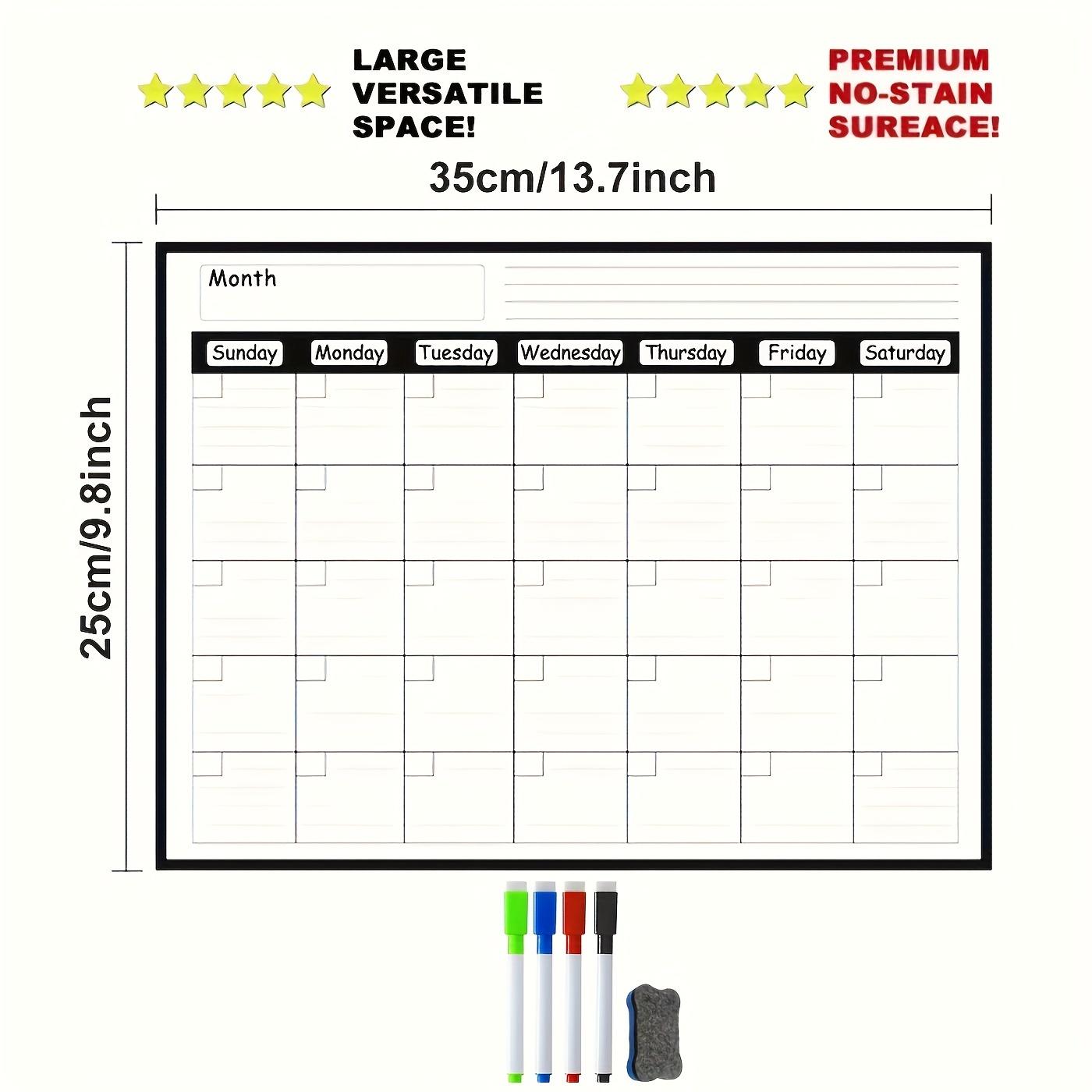 TEMU Easy-to-use Magnetic Dry Erase Calendar For Fridge - Monthly Planner With Free Marker, Kitchen Organization