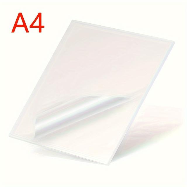TEMU 50Pcs/100Pcs- 9 X 11,5 Pouces Feuilles de Plastique de Laminage Thermique Transparent Pour Laminatrice, Laminé Pour Laminatrice, Coin Arrondi, 5mil