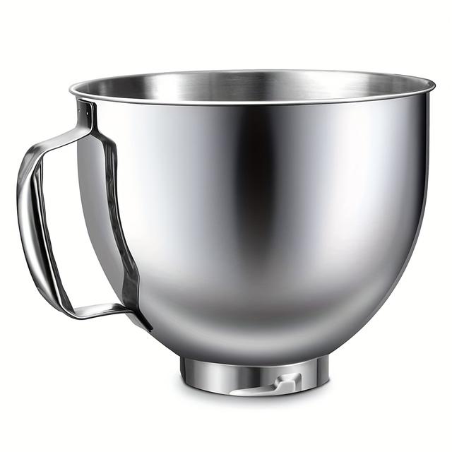 TEMU 1 mezclador de acero inoxidable para Artisan y , mezclador de cabezal inclinable de 4.5-5 QT, de de 5 QT con asa