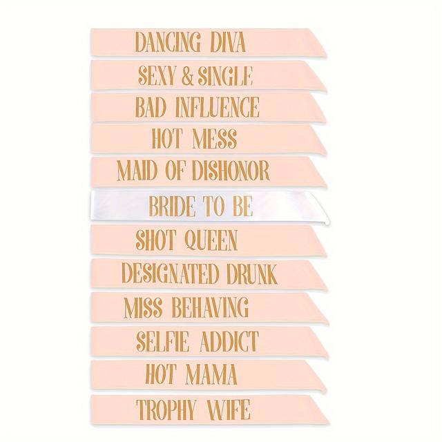TEMU 12pcs/set, Bachelorette Sash To Be Sash Bachelorette Sashes For The - Wedding&bachelorette Party Favors