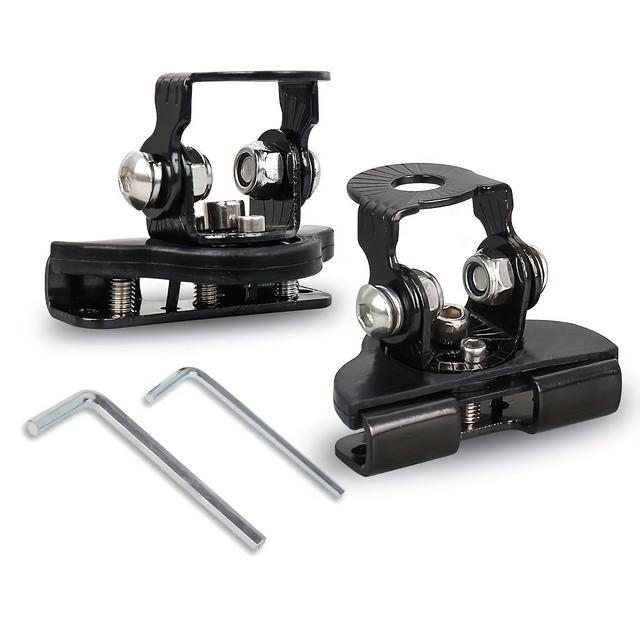 TEMU Black/silvery Led Work Light Mount Bracket Clamp Holder For Off Road Suv Atv 4wd Universal 4x4 Auto Accessories Spotlight Bracket Led Light Bar Mounting Bracket