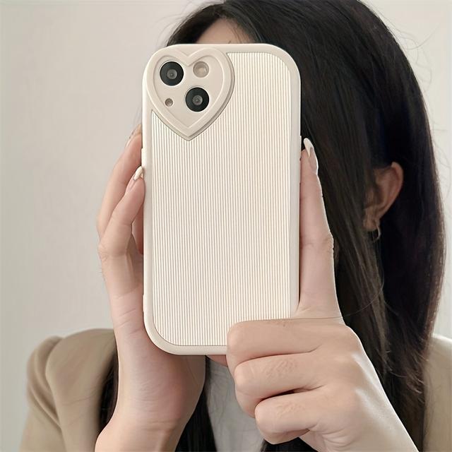 TEMU Funda de cuero sintético con vertical de amor para teléfono móvil
