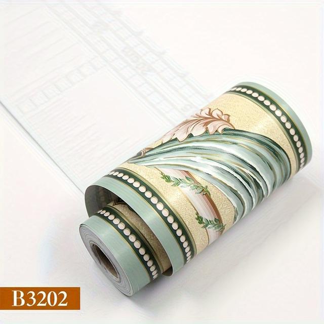 TEMU Adorno De Pared Con Diseño Floral Vintage, Adorno De Línea De Cintura En La Pared, Adhesivo Autoadhesivo De Línea De En La Pared, Adhesivo De Línea De De Puerta De De TV, Decoración Del Hogar