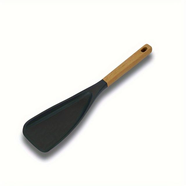 TEMU 1pc/2pcs Cooking Spoon For Nonstick Cookwares, Silicone Spoon For Mixing, Scoop, And Scrape, Kitchen Tool, Kitchen Gadgets, Cheap Items