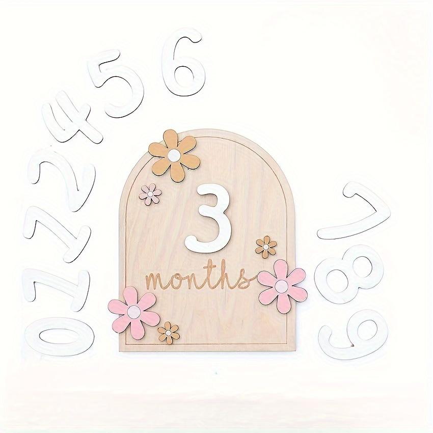 TEMU Creative Milestone Cards, Wooden Milestone Birth Markers, Photography Milestone Cards, First-year Growth Cards, Pregnancy Journey Milestone Markers Props, Christmas, Thanksgiving Gifts