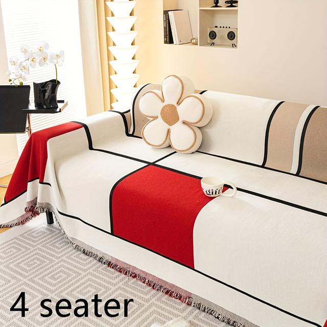 TEMU 1pc Sofa Slipcover Pet Friendly Sofa Cover Blanket, Couch Cover Blanket Sofa Throw Blanket Furniture Protector For Bedroom Office Living Room Home Decor