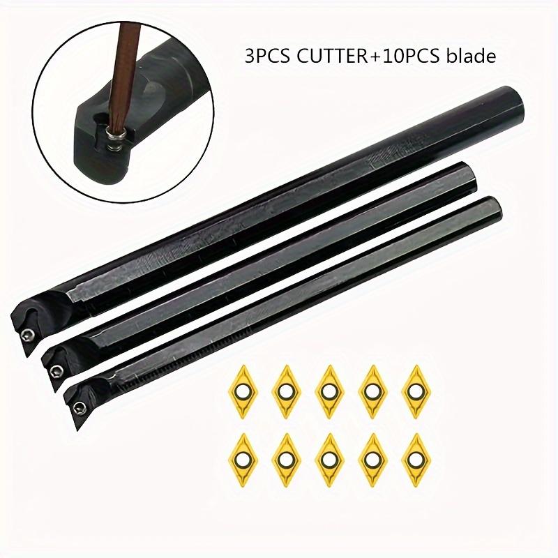 TEMU 3 S08k/s10k/ S12m-sducr07 Internal Turning Rod With 10 Dcmt21.51 Dcmt070204 Carbide Turning Inserts For Machining Parts (three Brackets Et With Inn Serts) Cutting Tool With Indexable Inserts