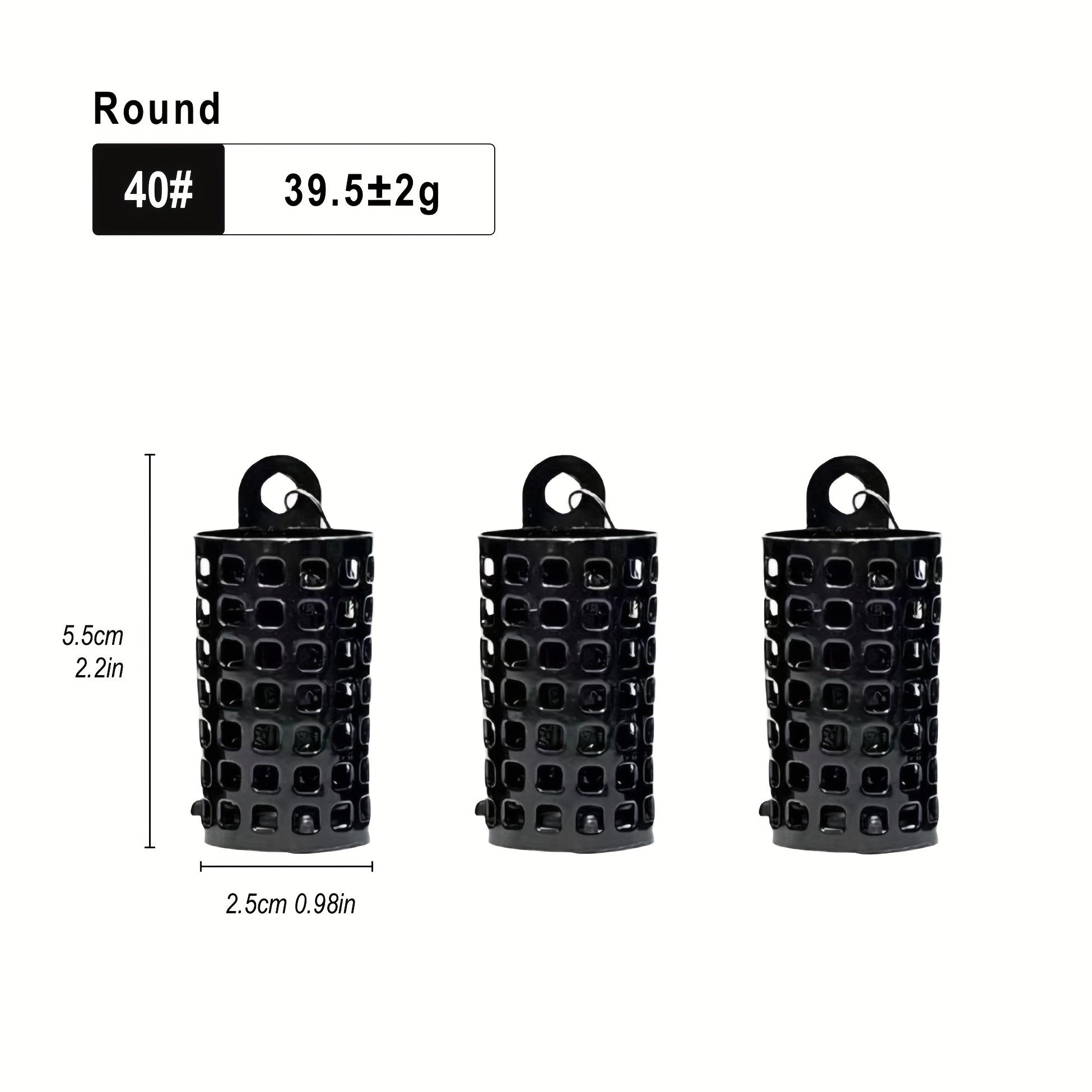 TEMU 3pcs Metal Fishing Carp Feeder Cage, Fishing Lure Holder&sinker, Fishing Trap Bait Cage, Fishing Tackle Accessories, 15g-60g/0.53oz-2.11oz