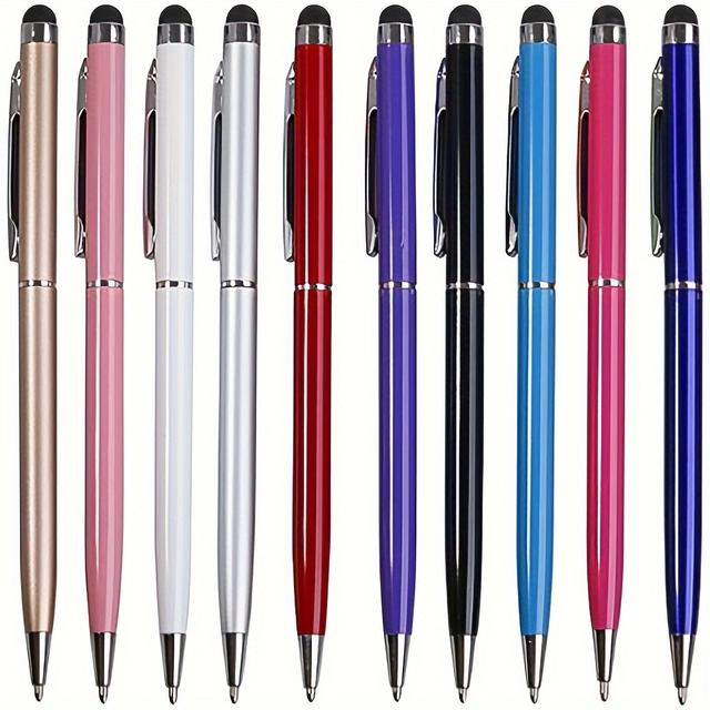 TEMU 10pcs Universal 2in 1 Stylus Pen For Ios For Android Touch Pen Drawing Capacitive Pencil For Ipad For Xiaomi Tablet Smart Phone
