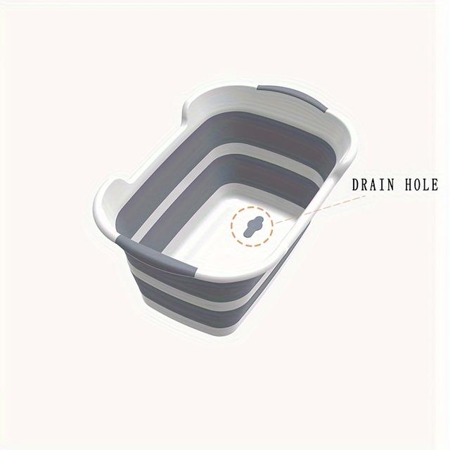 TEMU Foldable Pet Bath Tub With Drainage, Collapsible Dog Washing Basin, Multipurpose Polypropylene Pet Soaking Tub, Portable & Uncharged For Dogs Litter & Housebreaking