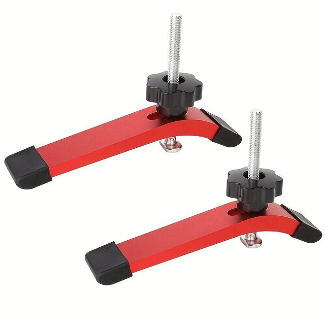 TEMU 1pc/2pcs Quick Acting Hold Down Clamp, Aluminum Alloy, For Woodworking Workbench T Track Slider Clamps