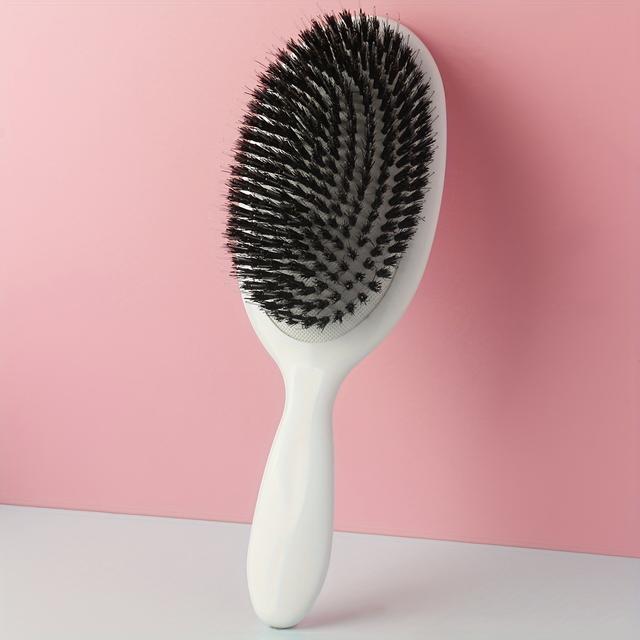 TEMU Гребінець для волосся антистатичний, розплутуючий, овальної форми з щетиною для укладки
