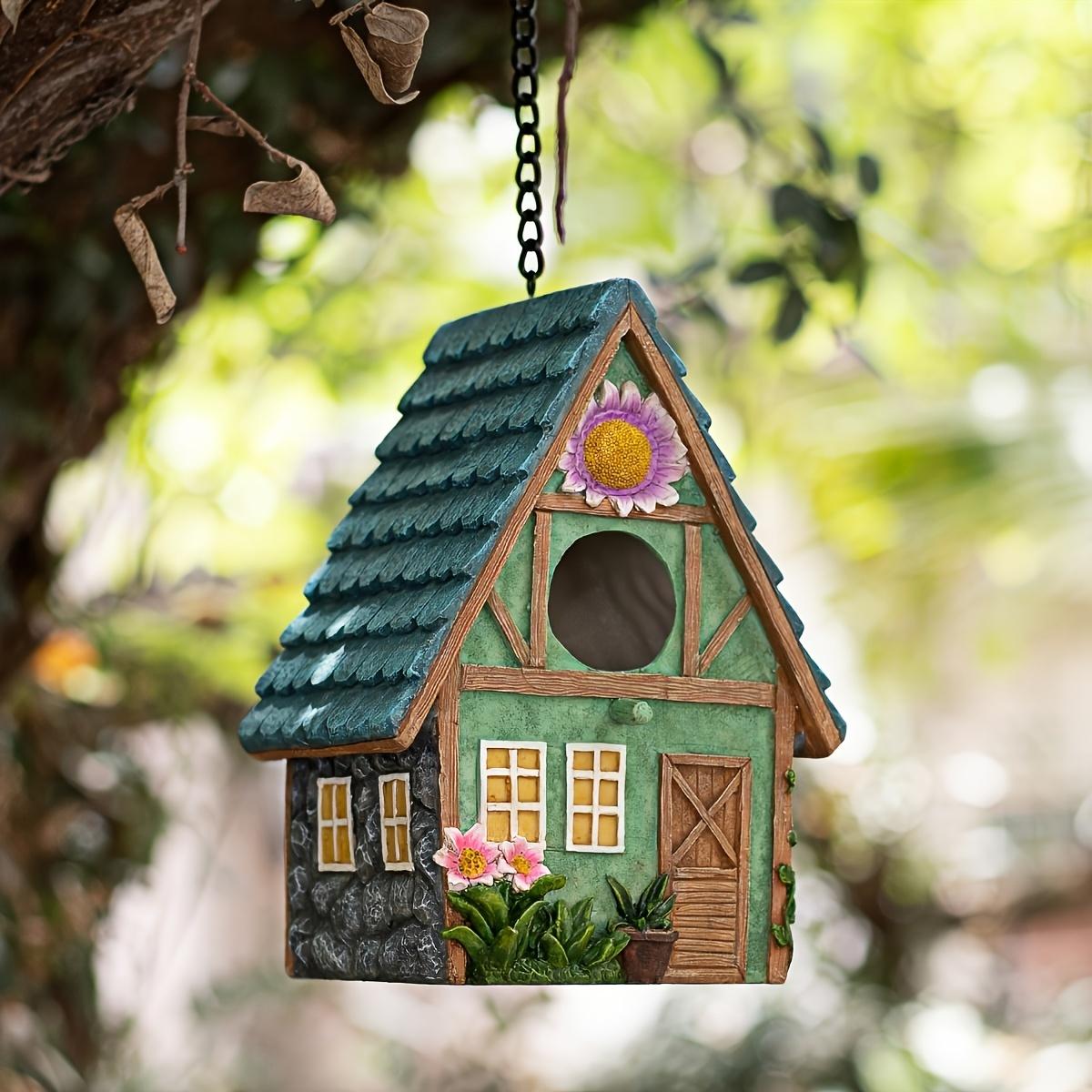 TEMU Cozy Parrot Birdhouse - Outdoor Garden Decor, Nest For Breeding & Hanging, Bird Decor, Yard Decor, Small House