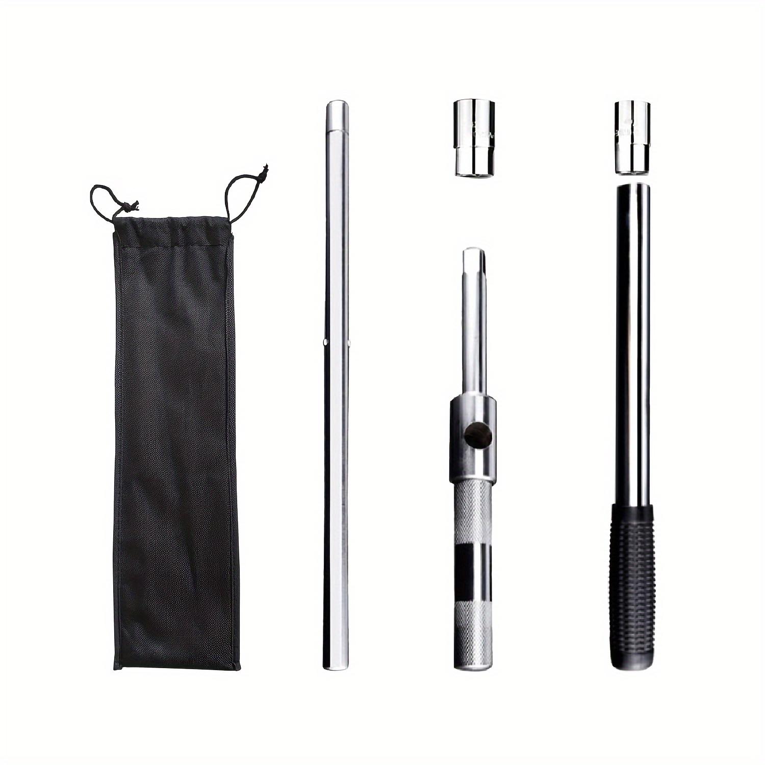 TEMU 23" Universal Extended Lug Wrench, 4 Way Tire Iron Wrench Kit With Storage Case And Heavy Duty Cross Wrench, Standard Removal Tool For Tire Wrenches (17mm/19mm, 21mm/23mm)