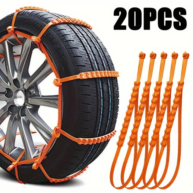 TEMU Universal Car Snow Tire Chains For Winter, Ice And Off-road Driving