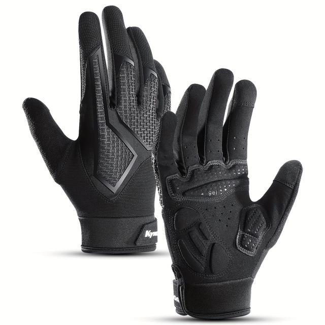 TEMU Men's Breathable Full-finger Cycling Gloves, Anti-slip Motorcycle Gloves With Touchscreen For Spring And Summer - Kyncilor, Biker Accessories