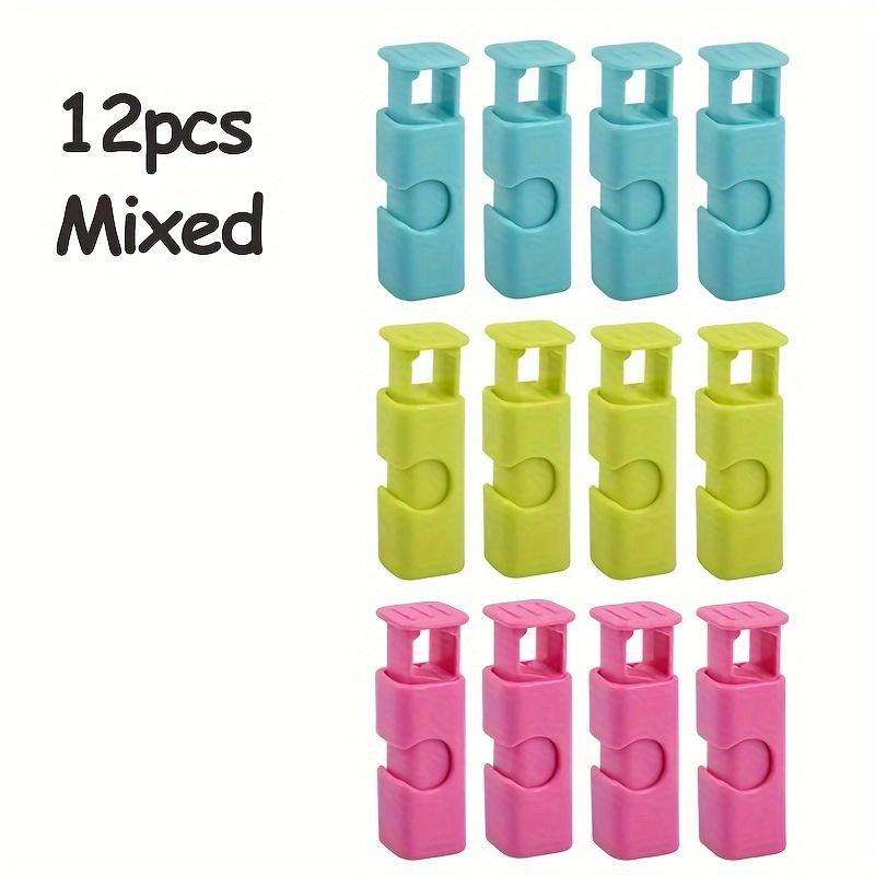 TEMU 12pcs Sealing Clips For Fresh Food Bread Snack Bags Spring Clamp Kitchen Grain Vegetable Storage Bag Clips Bag Sealer Tool Reusable Food Sealing Bag Clip