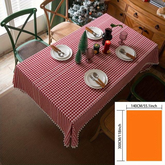 TEMU Tablecloth, Tie-dye Holiday Dining Tablecloth, Fabric, Rectangular, 1pc