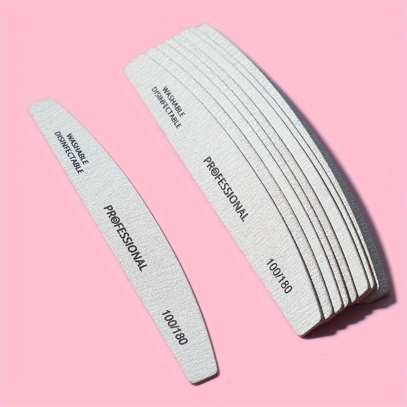 TEMU 24pcs Nail File, Half Moon Nail Polishing Tool, Nail Sanding Strip For Home And Nail Salon Use ,for Toenail& Foot Clean