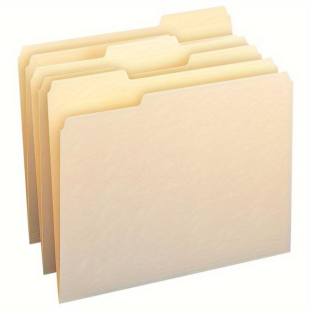 TEMU 10 Stück Manila Basics 1/3-Schachtel Aktenordner – Verschiedene Positionen, Robustes Papier, Leicht Erweiterbar, Langlebiges 10%-Material für Büroorganisation, Schreibtisch-Aktenorganizer