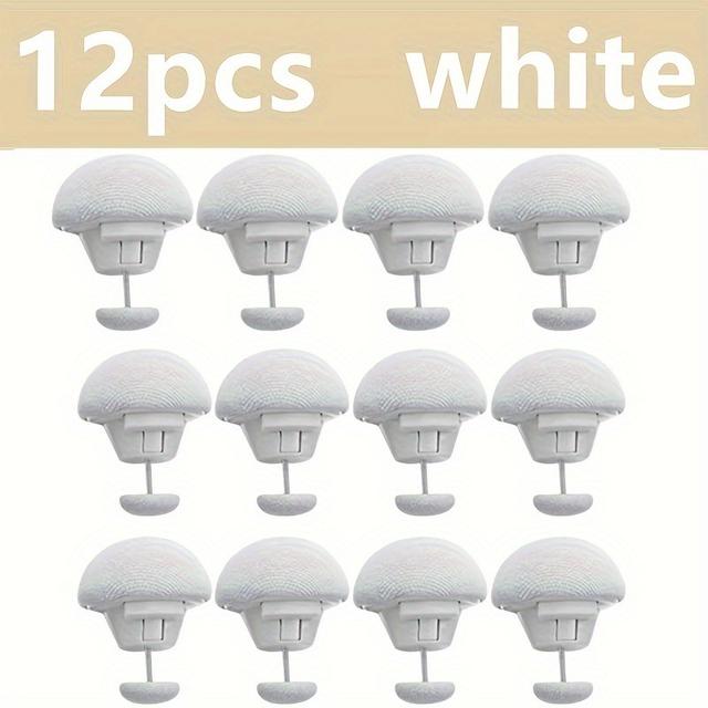 TEMU 4/8/12pcs Multi-functional Mushroom Shaped Duvet Clips - Detachable And , Easy-to-unlock Fasteners For Curtains & Socks – Holds Blankets/bed Sheeting To Ensure