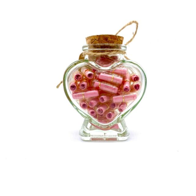 TEMU Love Messages In A Heart Glass Jar: I Love You | Valentine's Day | Anniversary Gifts | Thoughtful Birthday Gifts