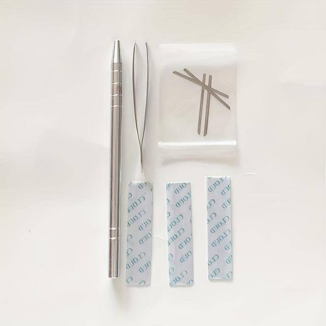 TEMU Hairdressing Engraving Pen Head Notch Hairstyle Steel Pen Hairdressing Eyebrow Trimming Shaving Pen