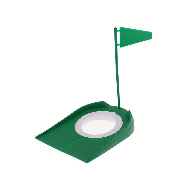 TEMU HUAEN Golf Putting Cup und Putter-Platte - Indoor/Outdoor Golf-Übungshilfen, Passend, Nicht-Elektrisches PP-Material