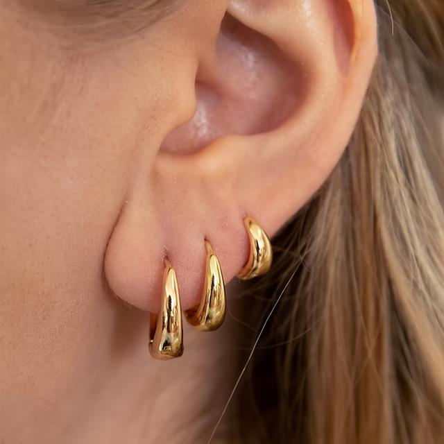 TEMU If You 6pcs Minimalist Clip- Earrings - Copper Ear Cuff, Daily Wear & Wedding Guest Book Gift, Elegant (no Plating Required) 6 Styles For -outfits
