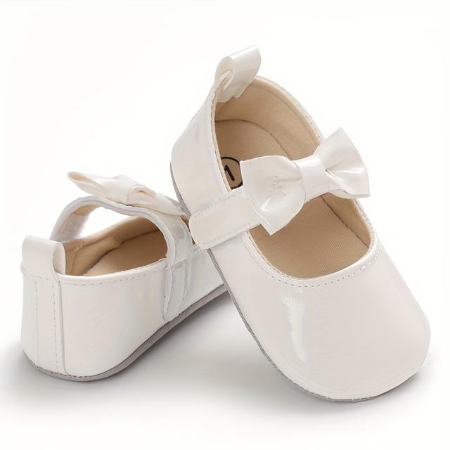 TEMU Baby Girls Cute Bow Tie Slip On Shoes, Toddlers Outdoor Walking Shoes