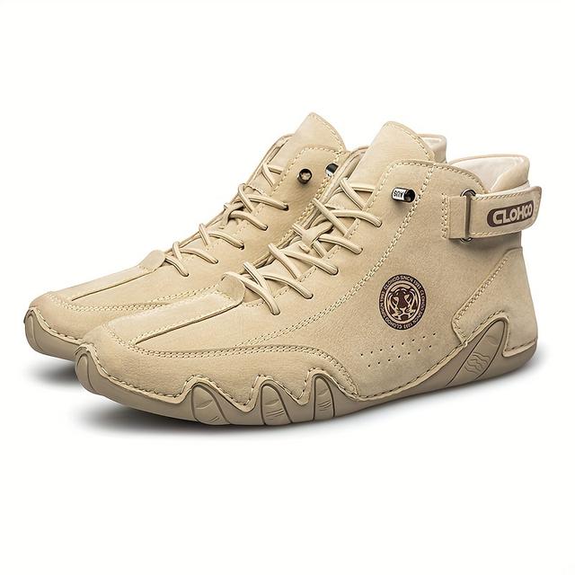 TEMU Botas de Tobillo para Hombre de CLOHOO con Forro, Cosidas a , Cómodas Zapatillas Deportivas Casuales de Caña