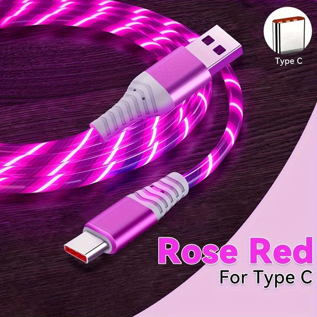 TEMU Usb Type C Fast Charging Cable, 5a Usb-c Data Sync Cord (3.3ft/39.37in), Compatible With & Xiaomi