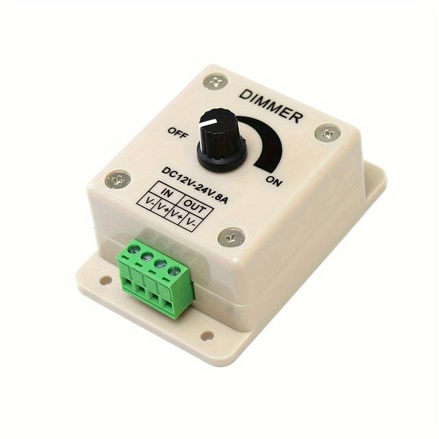 TEMU Regulador de Luz de Tira LED de Calidad - Control de , DC12-24V 8A, Fácil Instalación, para Luces y Tiras de Un Solo Color